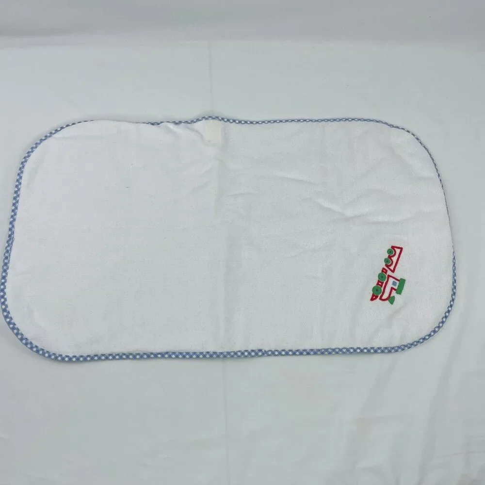 Baby Boy Pee Blocker Shield and Changing Pad Velcro Closure Trains 2-Piece Set
